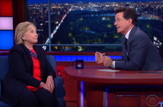 Hillary Clinton Visits “The Cathedral Of Colbert” To Talk Donald Trump, Ben