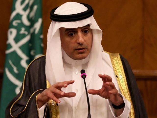 Saudi Foreign Minister Adel al Jubeir speaks during a press conference in the Jordanian capital Amman