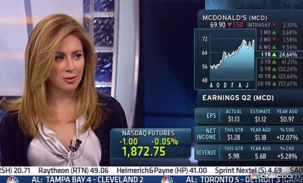 Screenshot of Becky Quick on CNBC