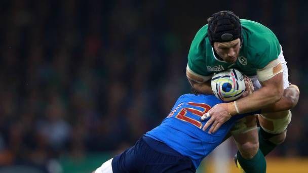 Sean O'Brien right was the subject of frustrated scrutiny from France boss Philippe Saint-Andre