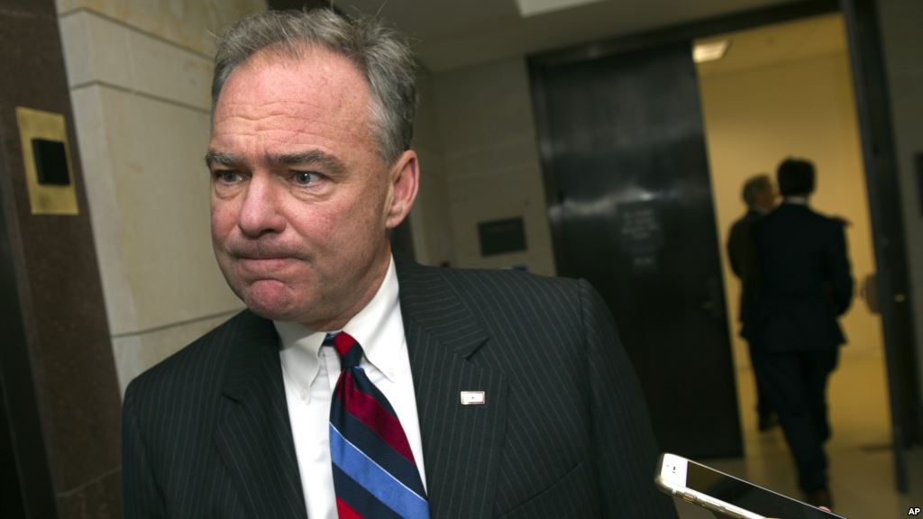 FILE- Sen. Tim Kaine D-Va. referring to proposals to screen for those who should be prevented from owning guns says that'the better the background record check system the safer people are