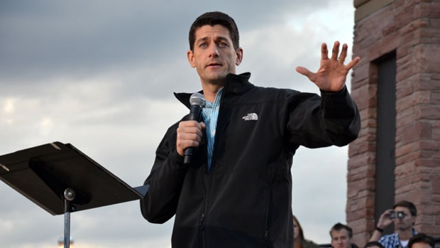 Paul Ryan with microphone