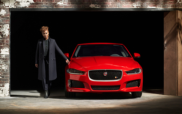 Emile Sande with the new Jaguar XE