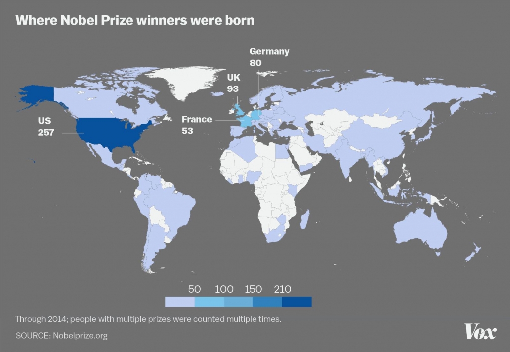 Where Nobel Prize winners were born