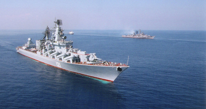 The Moskva missile cruiser of the Guards
