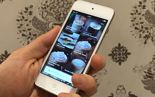 Starbucks'order ahead mobile service