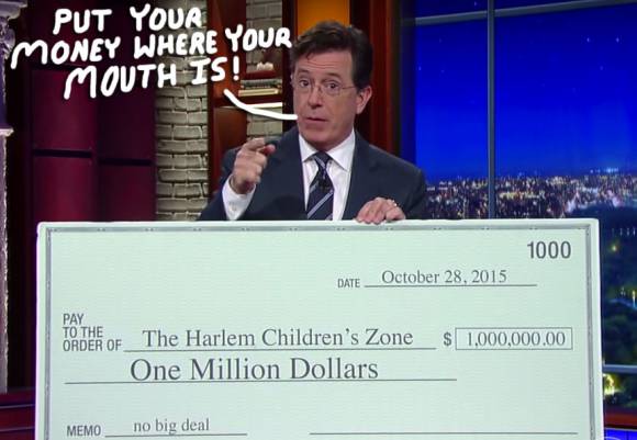 'My Father Gave Me a Small Loan of $1M': Colbert Rips Trump's Clueless