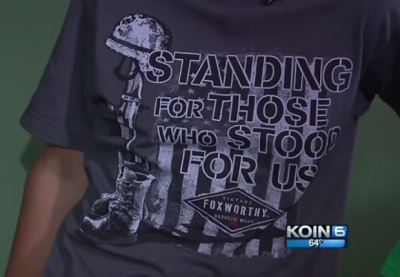 A principal sent an 8th grade student home this week for wearing a shirt supporting U.S. troops