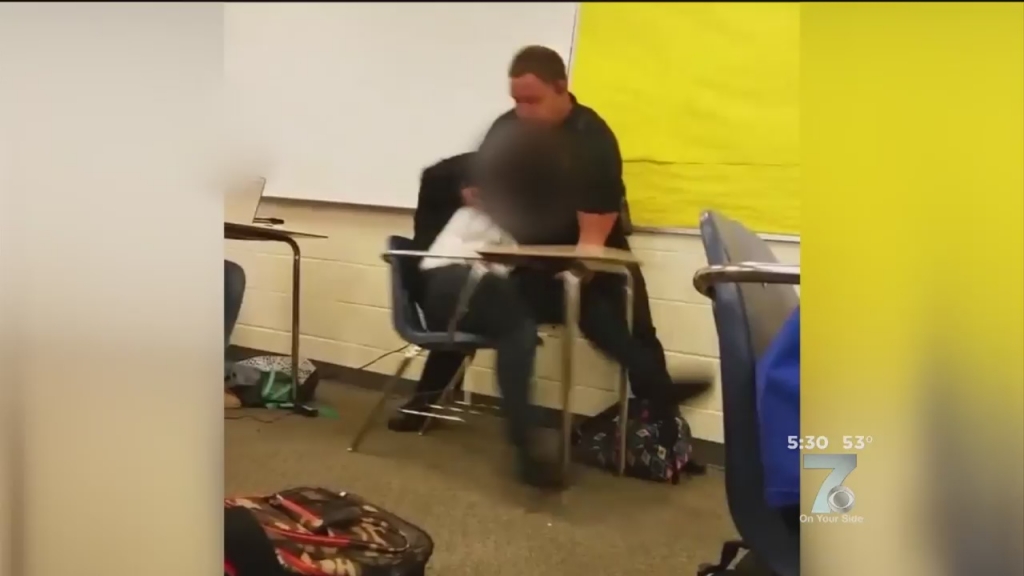 This video of a cop violently attacking a student at her desk is deeply troubling