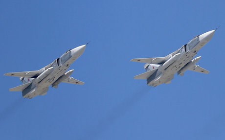 Sukhoi Su-24 jets were involved in the air strikes