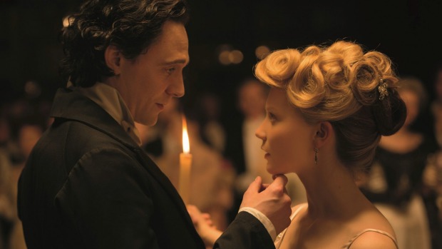 Tom Hiddleston and Mia Wasikowska star in Crimson Peak