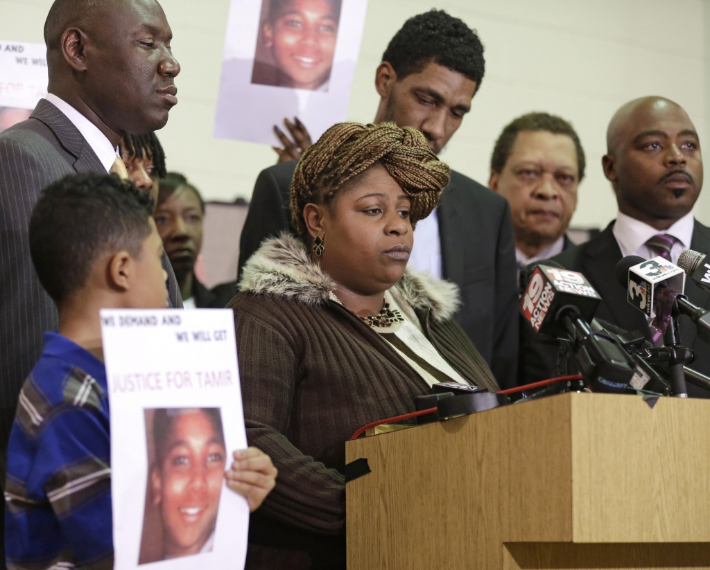 Samaria Rice the mother of Tamir a 12-year-old boy fatally shot by a Cleveland police officer speaks during a news conference in December 2014 in Cleveland