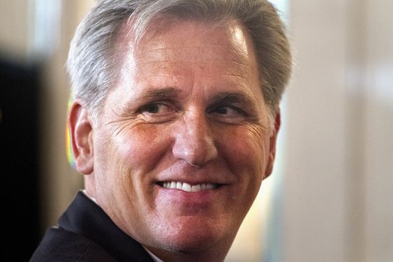 Kevin Mc Carthy of Calif. smiles after finishing a speech about foreign policy Monday Sept. 28 2015 during the John Hay Initiative at a hotel in Washington