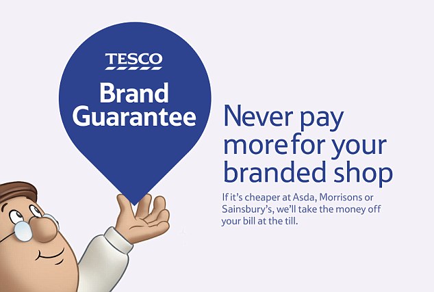 New promise Tesco has launched a new price guarantee to give shoppers a discount at the tills if their shopping would have been cheaper at Asda Sainsbury's or Morrisons