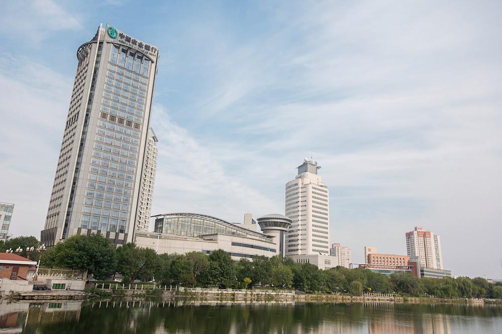 The Agricultural Bank of China building in Tianjin China. Image thatreec