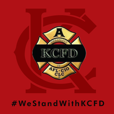 The Kansas City Fire Department posted this image on its website and social media after the deaths of two firefighters Monday night