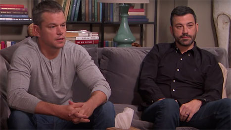 Matt Damon and Jimmy Kimmel do some heavy duty couples therapy