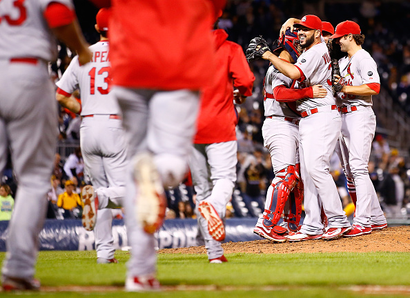 The St Louis Cardinals celebrate