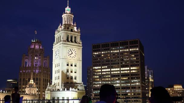 The Tribune Tower left along with the Wrigley Tower foreground are among Chicago's most famous examples of architecture