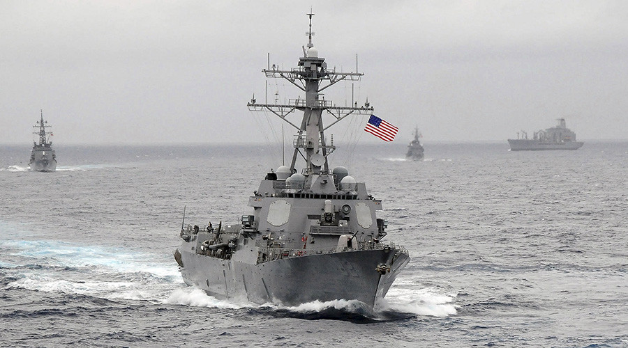 The US Navy guided-missile destroyer USS Lassen