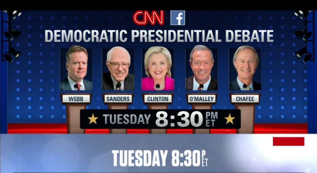 The first Democratic debate takes place Oct. 13 2015