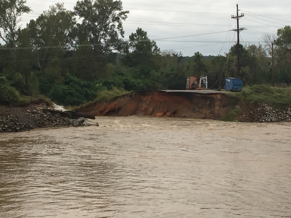 The flood waters breached the Columbia Canal Monday