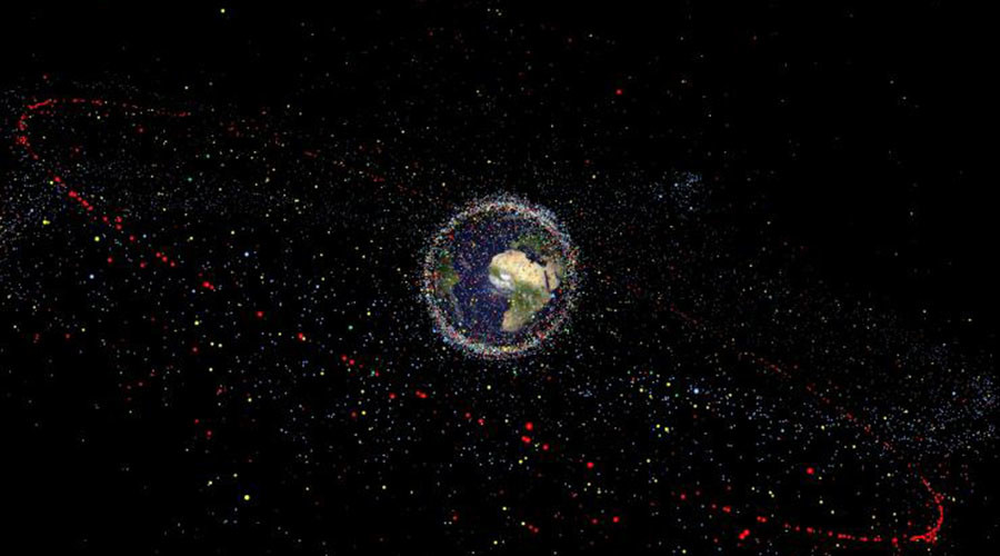 The general distribution of space debris around Earth