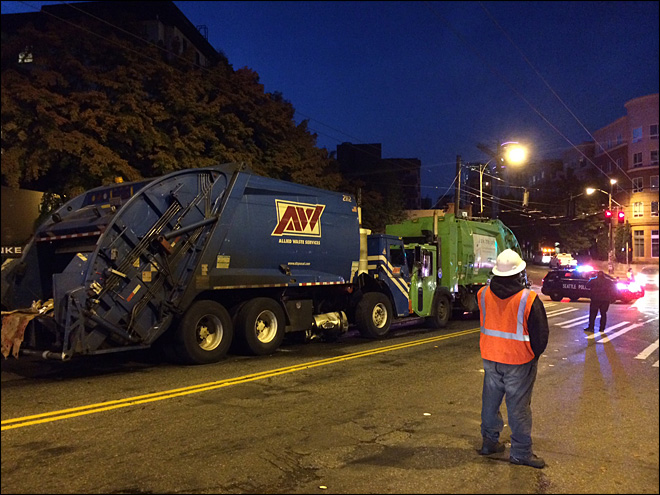 Witnesses Stolen garbage truck wreaks havoc in Seattle