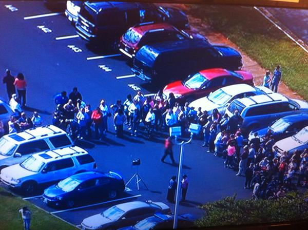 The scene at #Culpeper HS from Chopper 4 after lockdown & off campus arrest. Initial reports of person with gun