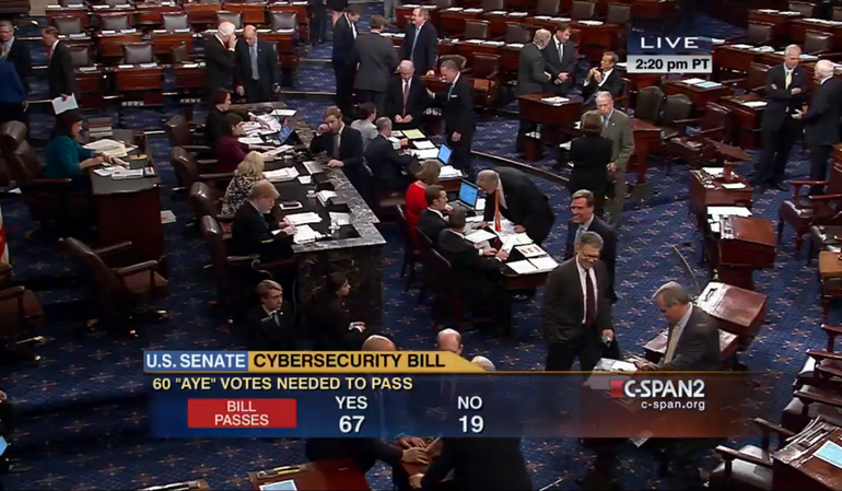 The senator votes on one of the most controversial draft laws in the 115th Congress