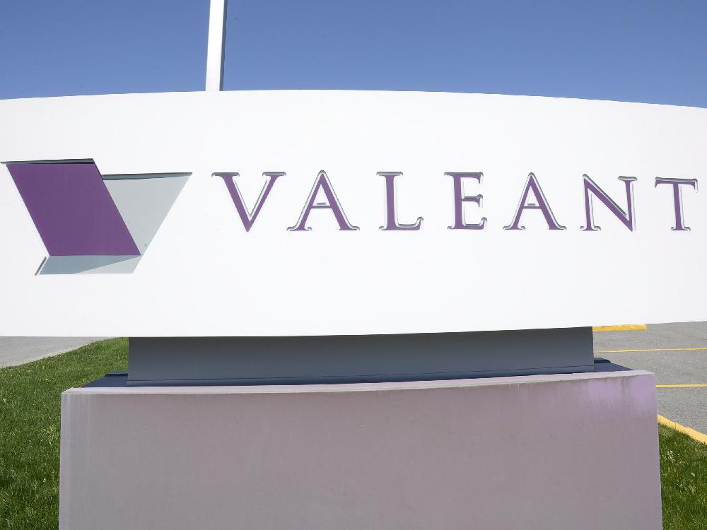 At midday: Valeant's plunge leads TSX lower