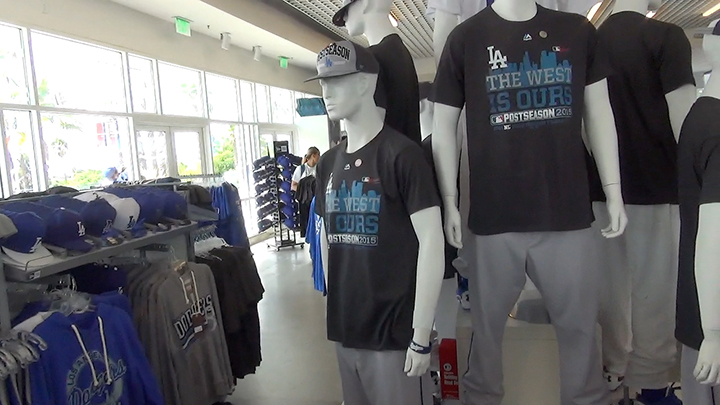 The team stores at Dodger Stadium are ready with the latest Dodgers gear