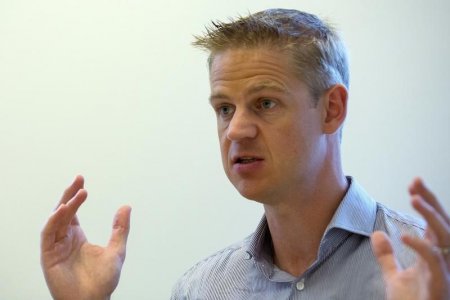 Nigel Eccles CEO & Co-founder of FanDuel speaks during an interview in New York