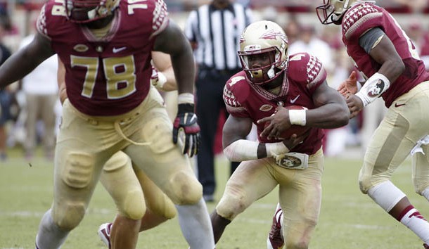 Sep 12 2015 Tallahassee FL USA Florida State Seminoles running back Dalvin Cook runs the ball against South Florida Bulls at Doak Campbell Stadium. Florida State won 34-14. Mandatory Credit Glenn Beil-USA TODAY Sports