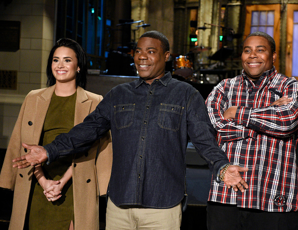 Demi Lovato Tracy Morgan and Kenan Thompson