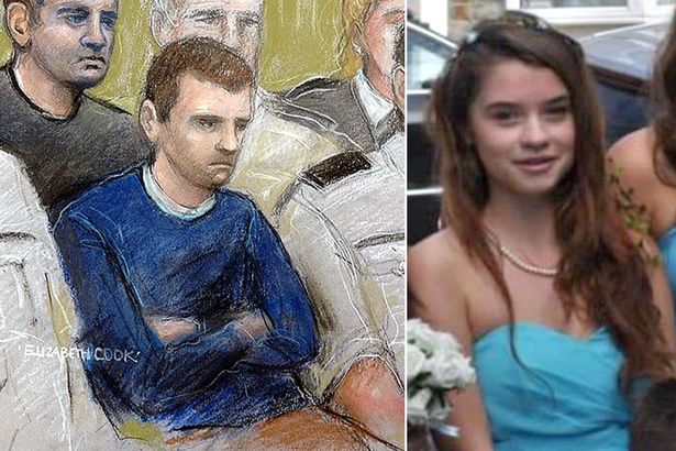 Trial Nathan Matthews in dark blue is accused of the murder of his stepsister Becky Watts