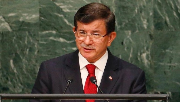 Prime Minister Ahmet Davutoglu of Turkey addresses the 70th session of the U.N. General Assembly at the U.N. Headquarters in New York Sept. 30 2015