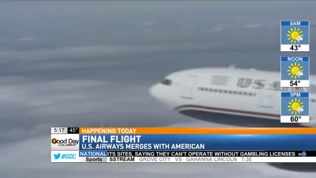 Final US Airways flight begins journey from Philadelphia story image