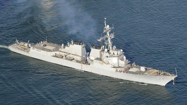 This February 2012 shows the U.S. guided-missile destroyer Lassen. The U.S. Navy is sending the warship within 12 nautical miles of islands artificially created by China in the South China Sea