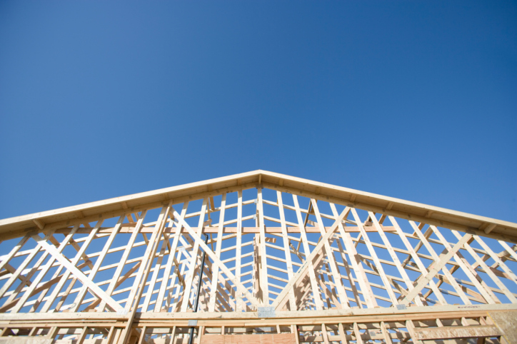 Home Construction Against Blue Sky