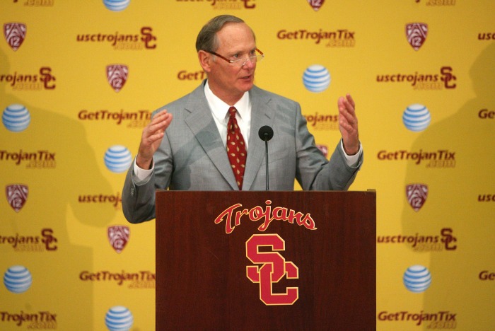 USC athletic director Pat Haden stepped down from the College Football Playoff Committee