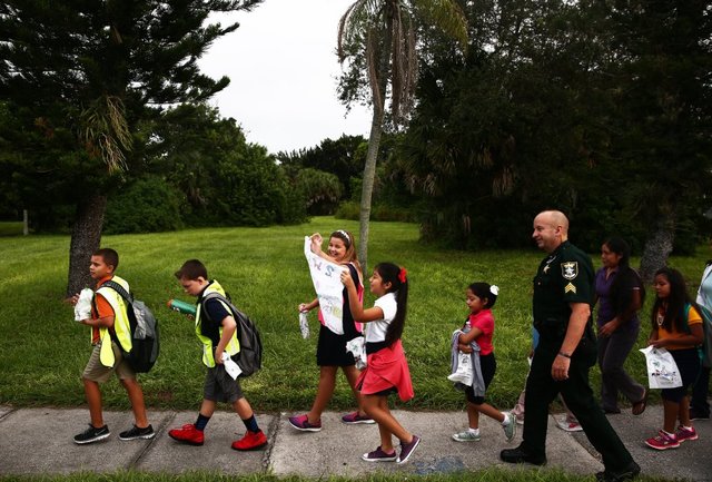 Wednesday celebrates kids who walk to school