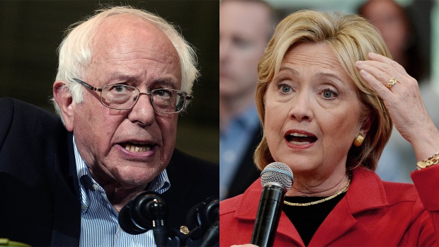 Vermont Senator Bernie Sanders and former secretary of state Hillary Clinton will debate each other and three other candidates in the race for the Democratic nomination for president in Las Vegas tonight