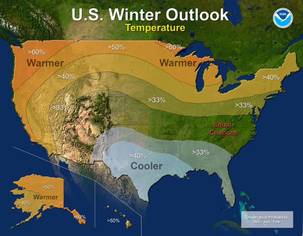 Winter Temperature Outlook								
				Winter Precipitation Outlook