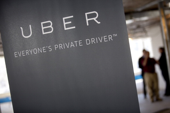 Uber Technologies Inc. signage stands inside the company's office prior to Senator Marco Rubio a Republican from Florida speaking in Washington D.C. U.S. on Monday