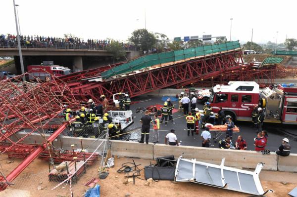 South African pedestrian bridge collapses, killing 2