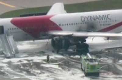 Plane catches fire at Ft. Lauderdale International Airport