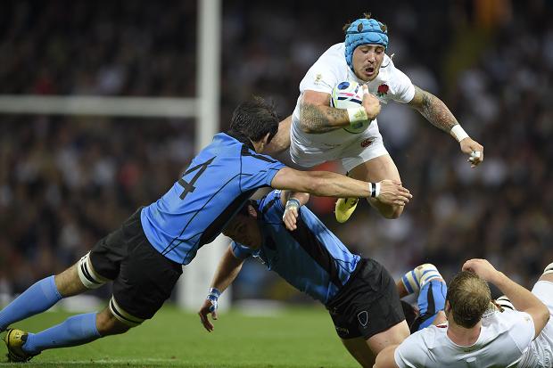 England's Jack Nowell crashes over in the team's last World Cup match
AFP  Getty Images