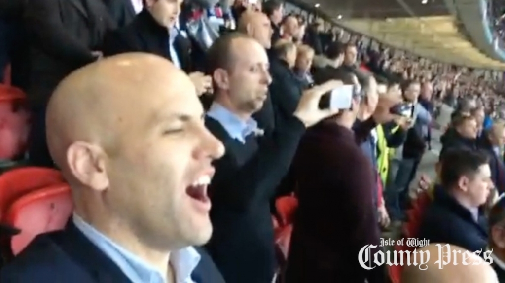 Isle of Wight football manager sings La Marseillaise at Wembley