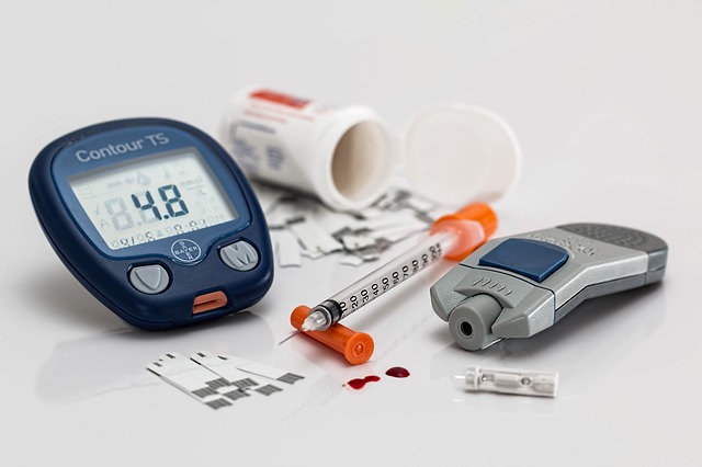 'Blood sugar testing kit for people suffering with diabetes